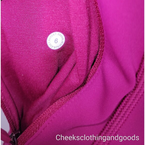Lululemon 6 Rain Repellent Running Jacket Wild Berry W3FAJS Reflective - Picture 9 of 13